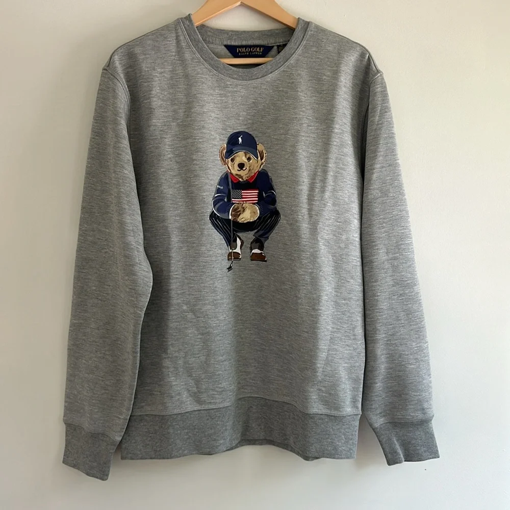 Polo by Ralph Lauren Gray Sweatshirt with Blue Graphic - Picture 8 of 9